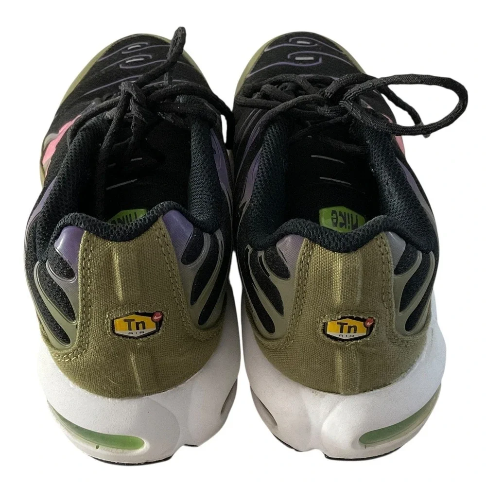 Nike Air Max Plus GS Black Pink Olive Purple DX3093-001 Size 6.5Y Womens 8